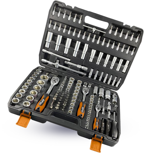 Coffret d’outils 1/4"-3/8"-1/2" (172 pièces) – CLAS OS 3280BL